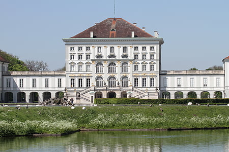 Castle, Nymphenburg, Kastil nymphenburg, Istana Schloss Nymphenburg, Munich, Bavaria, Taman