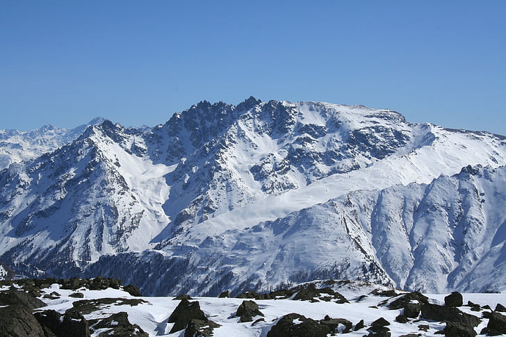 Alpine, montañas, Suiza, nieve, naturaleza, senderismo, Montañismo
