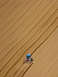 tractor, ploughing, field, agriculture, cultivation, machinery, farmer