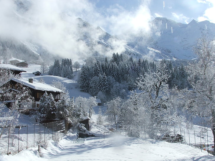 Jungfrau, vinter, Daylight view