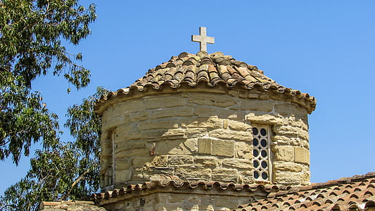 Kıbrıs, Alaminos, Kilise, kubbe, Ortodoks, mimari, din