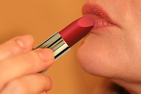 lipstik, kosmetik, membuat, wanita, bibir, merah, Salon Kecantikan