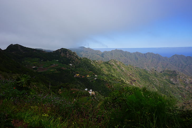 góry, punkt widokowy, Wyspy Kanaryjskie, Teneryfa, góry dolinie soli Añana, Anaga landschaftspark, Parque rural de anaga