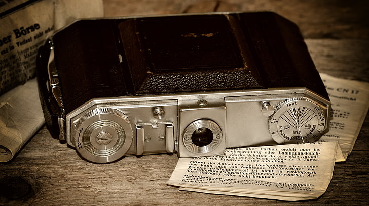 fotoğraf makinesi, Açıklama, talimatları, Antik, eski, Fotoğraf, Kapat