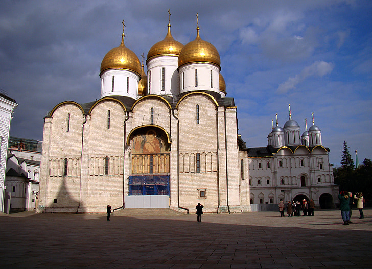 de kathedraal van de veronderstelling, koepel, het kremlin, Moskou, Rusland