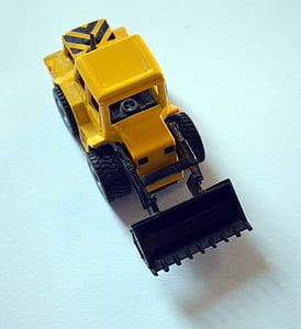 traktorgrävare, lastmaskin, leksak, miniatyr, statyett, små bilar, skalenliga modeller