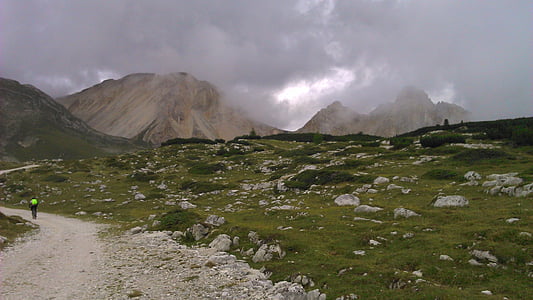 Dolomites, ý, đi bộ đường dài, vùng South tyrol, cảnh quan, mùa hè, đi lang thang