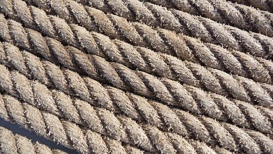 deshielo, cuerdas, cuerdas torcidas, cordaje, Strand, Puerto, atascos de tráfico de la nave
