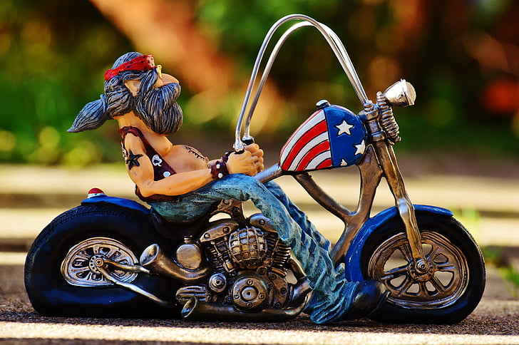 biker, sykkel, tatovert, Amerika, Cool, casual, morsom
