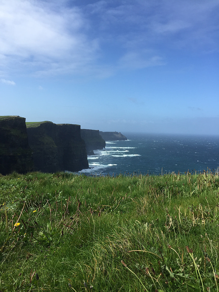 mohr kayalıklarla, İrlanda, İrlanda dili, Deniz, rüzgarlı, Clare, kıyı