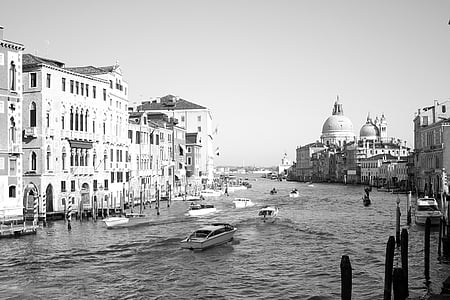 Benátky, Itálie, kanál, Dom, Architektura, řeka, most Ponte di Rialto