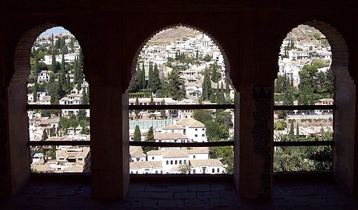Alhambra, Spanien, arkitektur, Spanska, moriska, medeltida, slott
