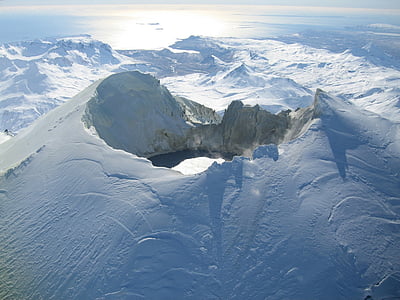 Mount chiginagak, vulkan, Mountain, Alaska, snö, Sky, landskap