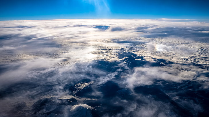 núvols, Cloudscape, Mar de núvols, cel, natura, representacions, bellesa en la naturalesa