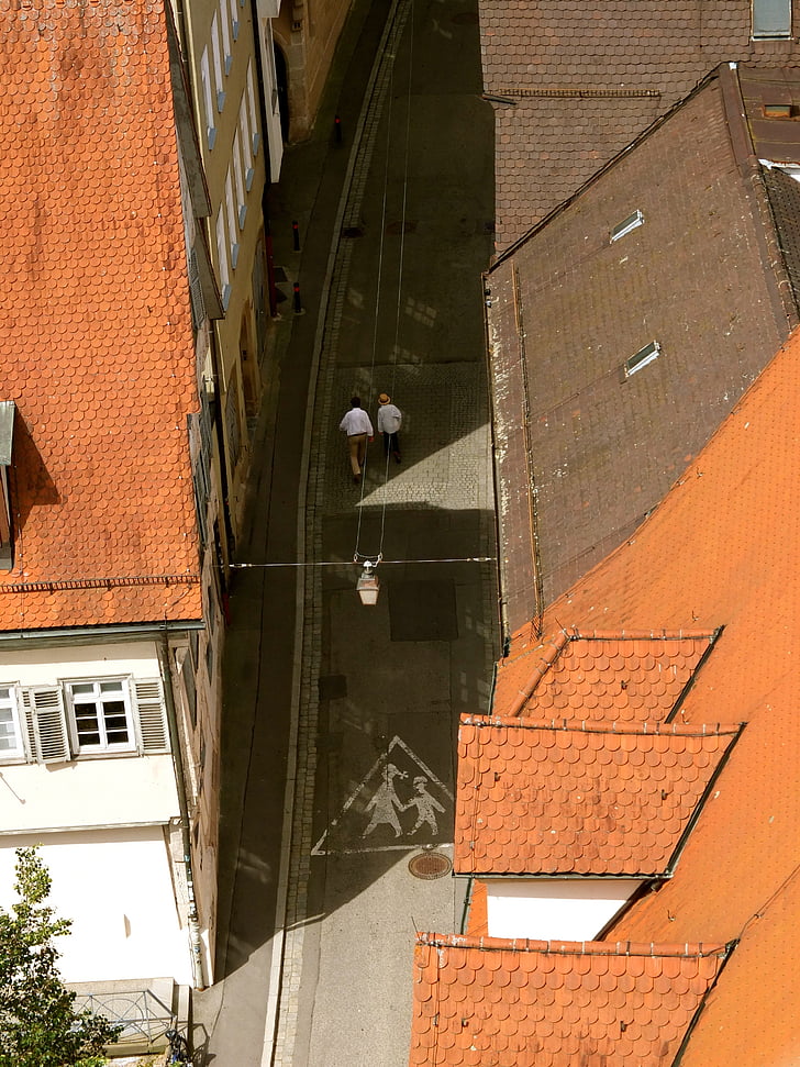 strechy, cestné, staré mesto, Tübingen, krovu, fachwerkhaus, osobné