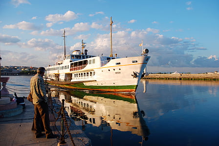 hommikul, laeva, Haydarpasa, Istanbul, Nautical laeva, Harbor, Sea