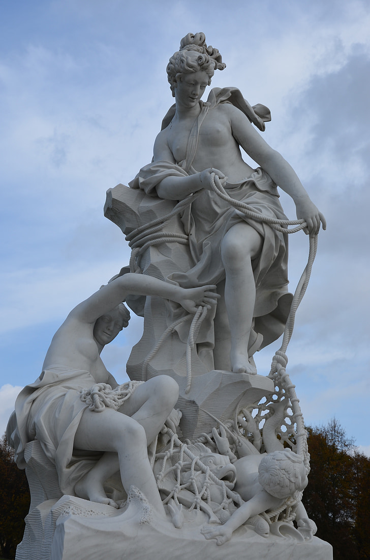 statuen, skulptur, barokk, Sanssouci, slottsparken, myter, figur