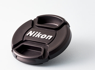 objektivdæksel, Nikon, sort og hvid