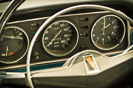 auto, Dashboard, ohjauspyörä, Oldtimer, ajoneuvon, Classic, valvonta