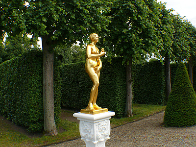 statue, gold, gilded, roman, figure, stone, stone figures