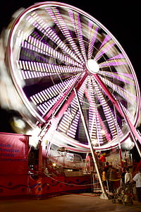 Hội chợ, Carnival, đèn chiếu sáng, Lễ hội, rides, đêm, công viên giải trí