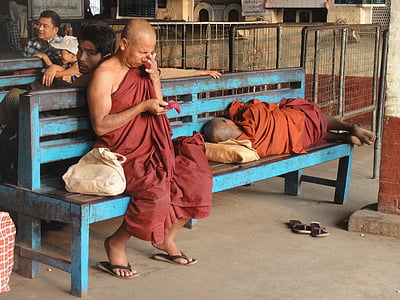 mnich, náboženství, Buddhismus, věřící, Myanmar, Barma, víra