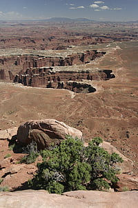 Canyonlands, slėnis, upės, Koloradas, nacionalinis parkas, Juta