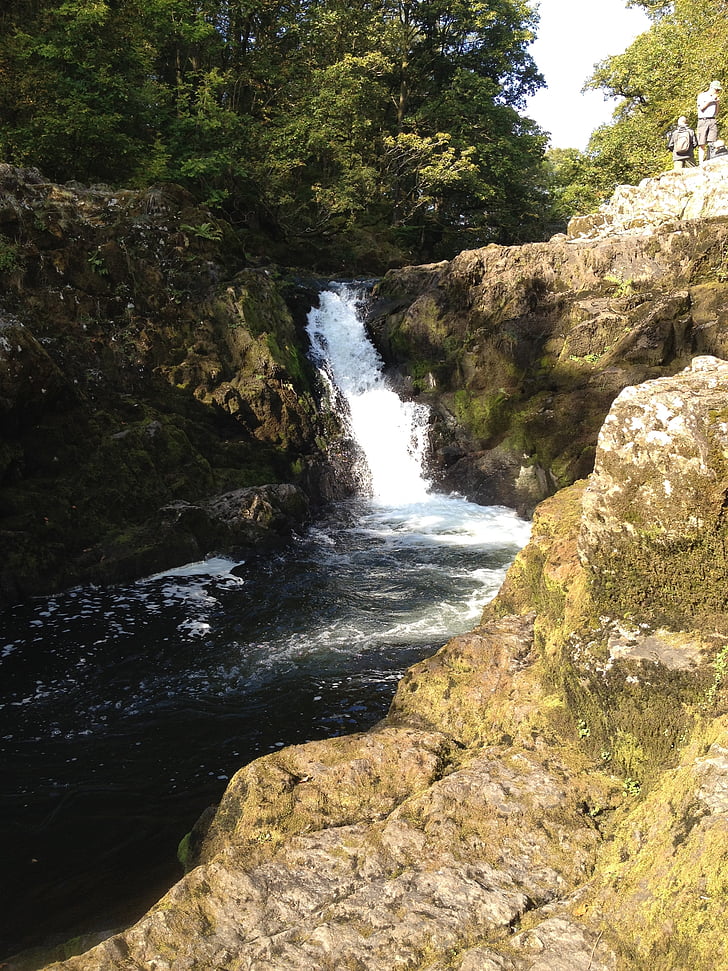waterfall, river, rocks, nature, landscape, environment