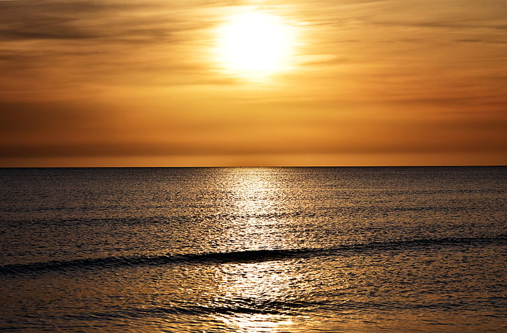 Sunset, Sea, abendstimmung, auringonlasku meren, farbenpracht, Afterglow, ilmapiiri