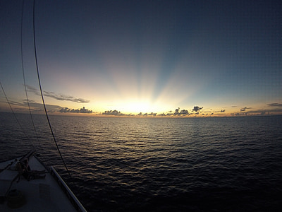 günbatımı, Sunbeam, Maldivler, Deniz, abendstimmung, gökyüzü, rüya tatil