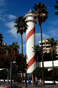 marbella, lighthouse, spain, andalusia, promenade