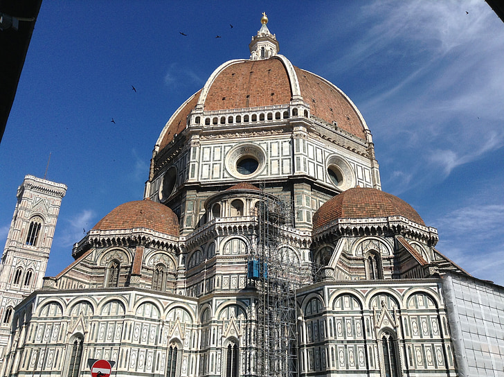 dóm, Firenze, Olaszország, Firenze, olasz, kupola, reneszánsz