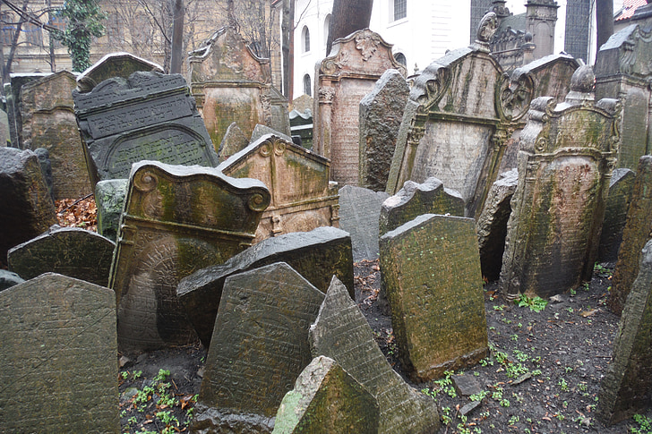 cemitério, judeu, Prague