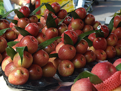 苹果, 红色, 食品, 水果, 夏季, 健康, 维生素
