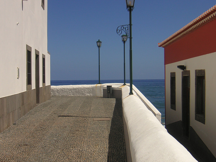 Madeira, piac, magányos, tenger