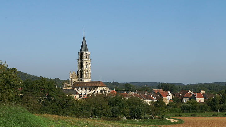 hellige Fader, kirke, monument, Village, Bourgogne, huse