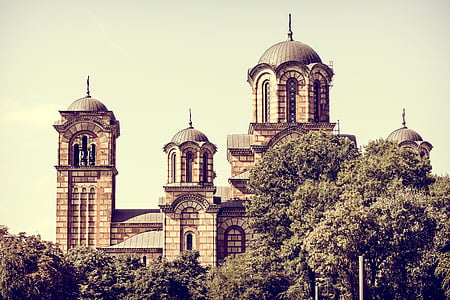 kerk, Belgrado, Servië, San Marco, Mark, St, tasmajdan