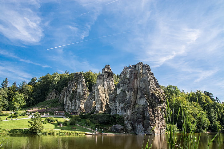 externsteine, pijesak kamen, stijena, turizam, mjesta od interesa, Teutoburška šuma, Njemačka