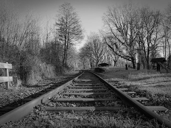 gleise, vies del ferrocarril, semblava, vies del tren, tema llit, ferrocarril, llindar