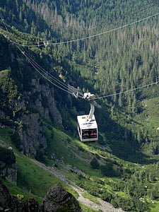 Tatrai, Lenkija, kalnai, Aukštuosiuose Tatruose, vežimėlis, kalneliai