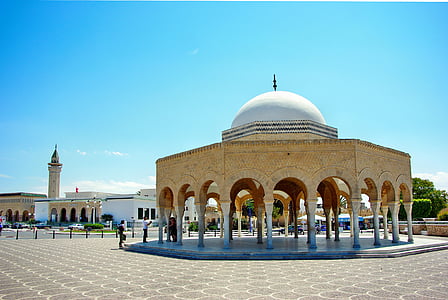 Tunisien, Monastir, kiosk, mausoleum, bourghiba, Esplanade