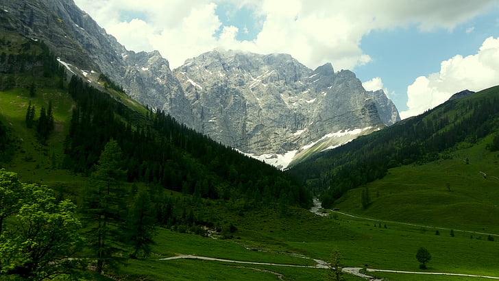 pegunungan, Karwendel, Hiking, Gunung, alam, pemandangan, Alpen Eropa