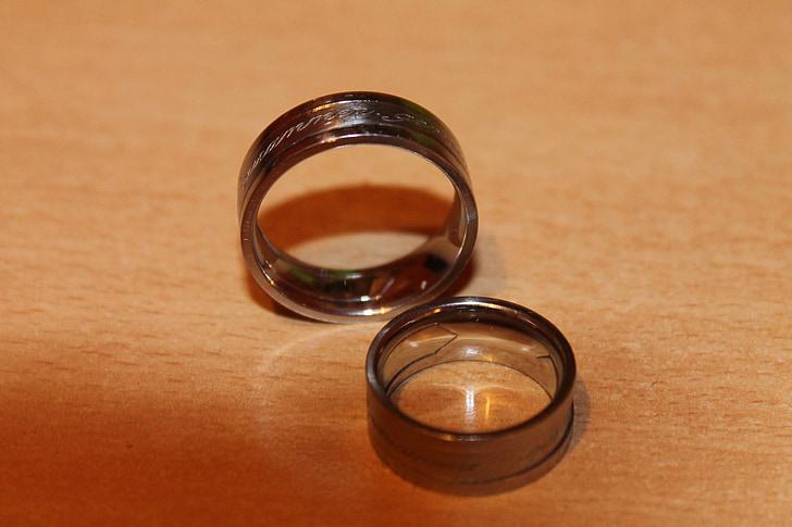 anillos, anillos de boda, anillo de bodas, anillo, dos, juntos