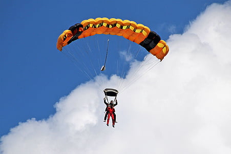 Paraglider, oro Sportas, ištinęs, laisvalaikio, mėlyna, vadovavimas lino, parasparniais