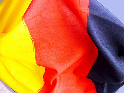 drapeau, bannière, or rouge noir, Allemagne, drapeau Allemagne, Or, rouge
