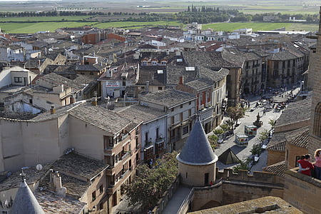 Olite, Navarra, Spanien, slott, arkitektur, medeltida, antika