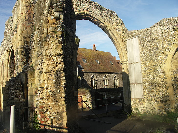 Canterbury, ruïnes, arquitectura, vell, història, antiga, Europa