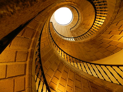 stopnišče, spiralne, Galicija, Španija, arhitektura, stavbe, Evropski