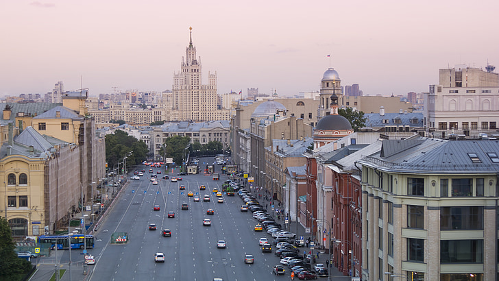moscow, russia, center, roof