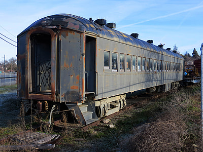 train, railway, abandoned, rail, locomotive, track, carriage